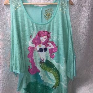 A littler mermaid open sleeve shirt